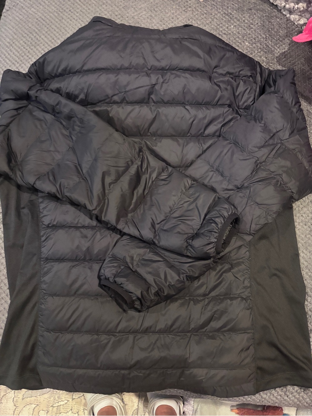 Eddie Bauer Black Quilted Hooded Puffer Jacket - Picture 5 of 5